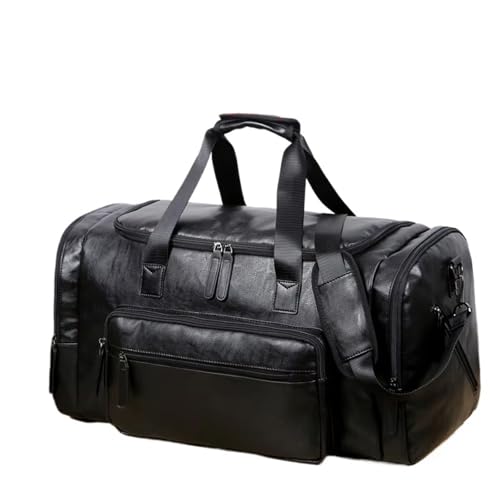 Leder Reisetasche Reisegepäck Tote for Männer Frauen Crossbody Handgepäck wasserdichte Handtaschen(Color1) von BDFJEDS