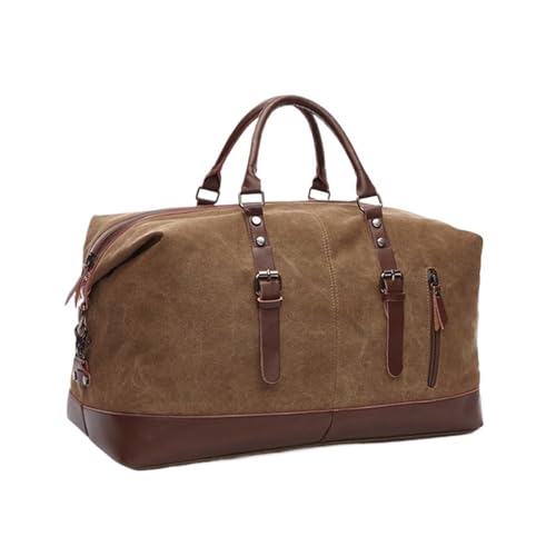 Männer Reisetaschen Handgepäck Tasche Seesack Handtasche Reise Tote LargeBag(Coffee Medium) von BDFJEDS