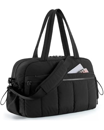 Reisetasche, Sporttasche for Damen mit Nassfach, Handgepäck, Weekender(Black) von BDFJEDS