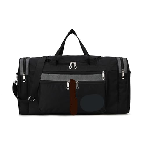 Reisetasche Handgepäcktasche Herren Tote Große Kapazität Weekender Gym Sporttasche(Black C) von BDFJEDS