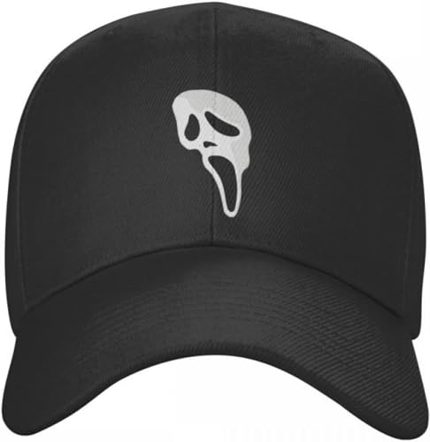 BDJYHACP Baseballkappe Snapback Sonnenhut After Ghostface Scream Baseballkappe Sport für Männer und Frauen verstellbar für Halloween Horrorfilm Papa-Mütze Sommer-Snapback von BDJYHACP