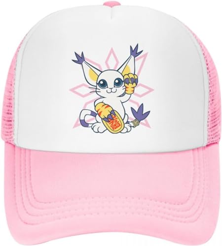 BDJYHACP Baseballkappe Snapback Sonnenhut Lucky Gatomon Klassische Baseballkappe Monster Digital Sleeve Mesh Net Beanie stilvolle Trucker-Hüte verstellbare Visierkappen Baseballkappen Sport von BDJYHACP