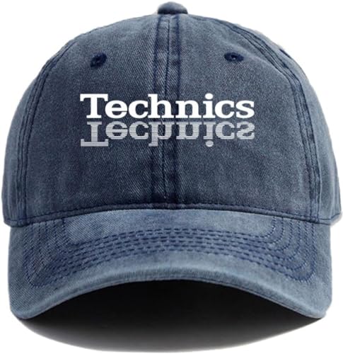 BDJYHACP Baseballkappe Snapback Sonnenhut Technics Distressed Baseball Caps Erwachsene Unisex Verstellbare Retro Papa Hut Sommer Atmungsaktive Kappe Männer Frauen von BDJYHACP