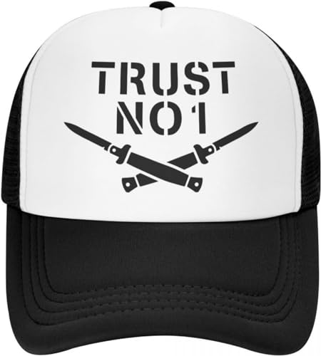 BDJYHACP Baseballkappe Snapback Sonnenhut Trust No One Trucker Hat für Männer und Frauen Verstellbare Baseball Cap Custom Snapback Sommer Männer Frauen von BDJYHACP