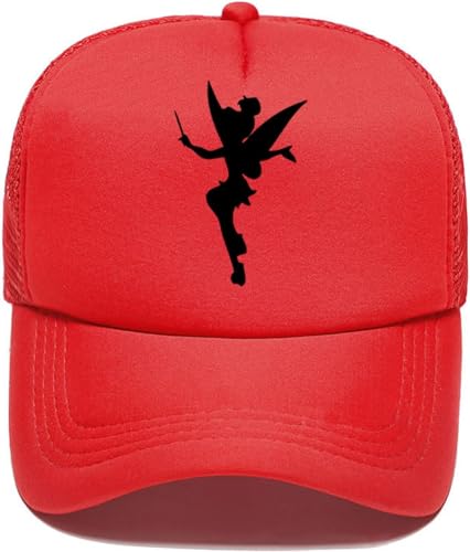 Baseballkappe Snapback Sonnenhut Tinkerbell-Feen-Design Baseballkappe für Männer und Frauen Cartoon-Feen-Design Baseball-Mütze verstellbares Netz Unisex Geburtstagsgeschenk für Männer und Frauen von BDJYHACP