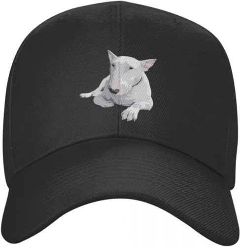 Baseballkappe Snapback Sonnenhut modisch englischer Bullterrier Baseballkappe Damen und Herren atmungsaktiv Papa-Mütze Leistung Snapback-Kappen Sommer Weihnachten Geschenk für Männer und Frauen von BDJYHACP