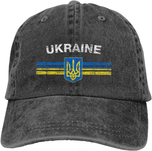 Baseballmütze Snapback-Sonnenhut Sommermütze Sonnenblende ukrainisches Emblem Ukraine-Flagge Hip-Hop-Kappen Cowboyhut Männer und Frauen von BDJYHACP