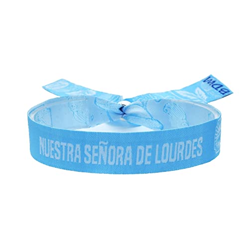 Armband der Jungfrau von Lourdes, Band Unserer Lieben Frau von Lourdes, verstellbares Stoffarmband, religiöses Band für Frauen und Männer. von BDM