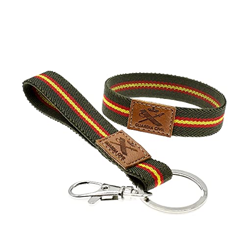 BDM Armband und Schlüsselanhänger, Guardia Civil mit der spanischen Flagge für Männer und Frauen, Handgelenkgröße 18-20 cm. von BDM