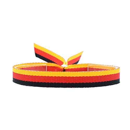 BDM Stoffarmband für Männer und Frauen mit der Flagge von Deutschland, Belgien, Deutschland... Verstellbar und perfekt für Fußball. von BDM