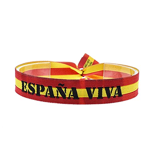 BDM Armband mit der Flagge von Spanien aus Stoff, España Viva, verstellbar für Männer und Frauen. von BDM