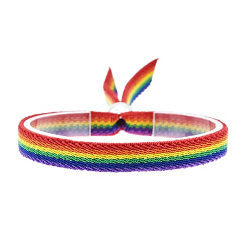 BDM Herren-Armband und Stoff für Damen, mit den Farben der Flagge LGBT, Regenbogen und Flagge von Cusco. Verstellbar an alle Handgelenke, ohne Reißverschluss., One Size, Stoff von BDM