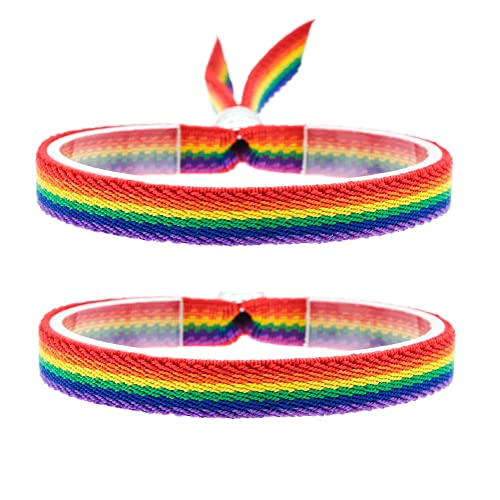 BDM Herren-Armband und Stoff für Damen, mit den Farben der Flagge der LGBT, Regenbogen und Flagge von Cusco. Verstellbar an alle Handgelenke ohne Verschluss von BDM