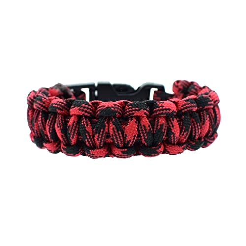 BDM Paracord-Armband, Überlebensarmband, Männer und Frauen Paracord geflochtenes Seil Überlebensfarben, rot, militärgrün und blauer Fallschirm. MODELL WÄHLEN von BDM