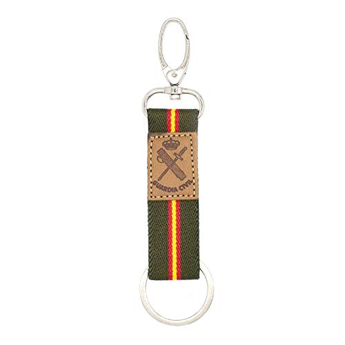 BDM Schlüsselanhänger der Guardia Civil, Schlüsselanhänger mit der Flagge Spaniens, Lederschild der Guardia Civil, verdienstvoll von BDM