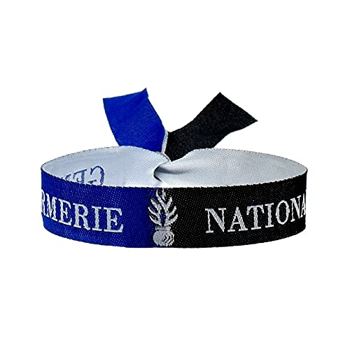 BDM Stoffarmband der französischen Nationalgarde, Frankreich. Verstellbarer Gürtel der Gendarmerie Nationale für Männer und Frauen. von BDM