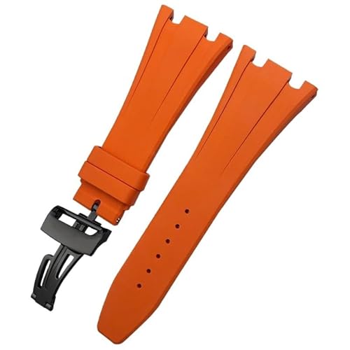 BDNJN 27 mm 28 mm Fluorkautschuk-Uhrenarmband für Audemars AP Piguet Royal Oak Offshore Weiches FKM-Silikon-Uhrenarmband Herrenarmband(Orange black,27mm) BDNJN 27 mm 28 mm Fluorkautschuk-Uhrenarmband für Audemars AP Piguet Royal Oak Offshore Weiches FKM-Silikon-Uhrenarmband Herrenarmband(Orange black,27mm) von BDNJN