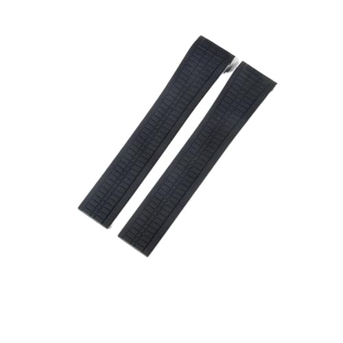 BDNJN Silikon-Uhrenarmband für Patek Philippe Silikon-Uhrenarmband Herren Grenade 5164 5167 Original schwarzes Sport-Gummi-Uhrenarmband 21 mm(Black-No buckle) von BDNJN