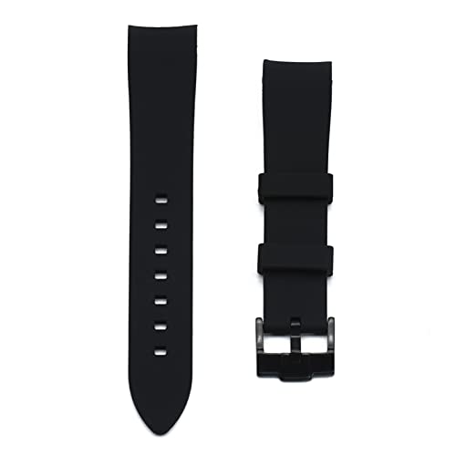 BDPRZGHGL 20 mm 22 mm weich wasserdichtes Silikon Gummi wilde schwarz/rot/orange/blau w -Band mit silber/schwarzer Schnalle für w von BDPRZGHGL