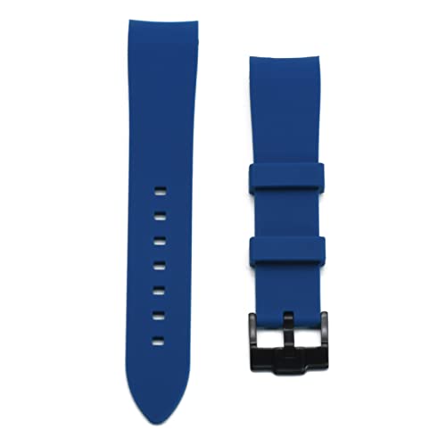 BDPRZGHGL 20 mm 22 mm weich wasserdichtes Silikon Gummi wilde schwarz/rot/orange/blau w -Band mit silber/schwarzer Schnalle für w von BDPRZGHGL