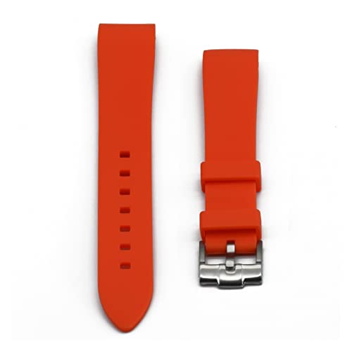 BDPRZGHGL 20 mm 22 mm weich wasserdichtes Silikon Gummi wilde schwarz/rot/orange/blau w -Band mit silber/schwarzer Schnalle für w von BDPRZGHGL