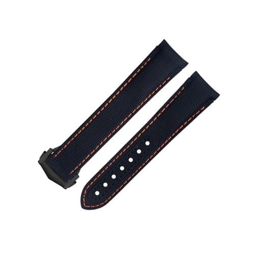 BDPRZGHGL 20 mm schwarze orange Linie hohe Dichte Nylon Cowide Lebbands gebogenes Ende W -Band ， für 300 ， für Riemen AT150 ， für Serien Ersetzen von BDPRZGHGL