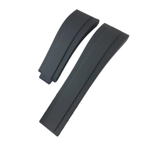 BDPRZGHGL 20mm 21mm Gummi -W -Band für Yacht Master -Gurt Edelstahlverschluss von BDPRZGHGL