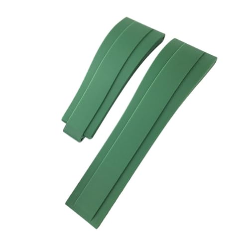 BDPRZGHGL 20mm 21mm Gummi -W -Band für Yacht Master -Gurt Edelstahlverschluss von BDPRZGHGL