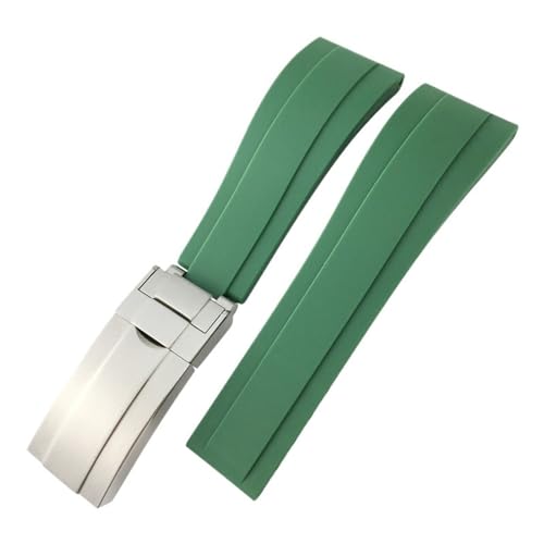 BDPRZGHGL 20mm 21mm Gummi -W -Band für Yacht Master -Gurt Edelstahlverschluss von BDPRZGHGL