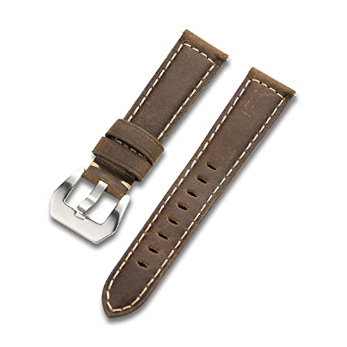BDPRZGHGL 20mm 22 mm 24 mm W -Bänder W Straps Lederbänder schwarz braune rote Männer Stahlschnallen Accessoires Ersetzen von BDPRZGHGL
