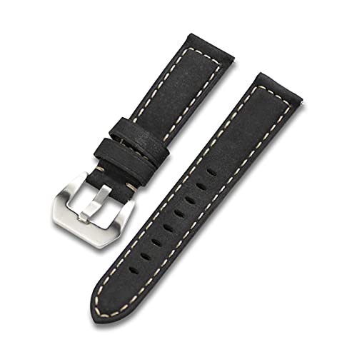 BDPRZGHGL 20mm 22 mm 24 mm W -Bänder W Straps Lederbänder schwarz braune rote Männer Stahlschnallen Accessoires Ersetzen von BDPRZGHGL