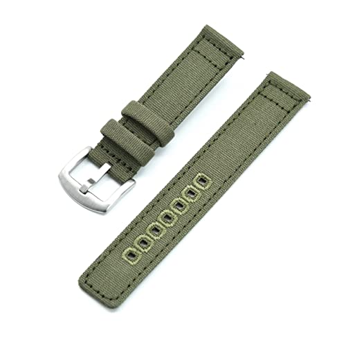 BDPRZGHGL 20mm 22 mm Canvas Nylon Gurt Black Army Green Khaki Fit für/fit für/fit für mit Schnellveröffentlichung Spring W Band von BDPRZGHGL