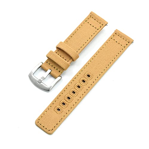 BDPRZGHGL 20mm 22 mm Canvas Nylon Gurt Black Army Green Khaki Fit für/fit für/fit für mit Schnellveröffentlichung Spring W Band von BDPRZGHGL