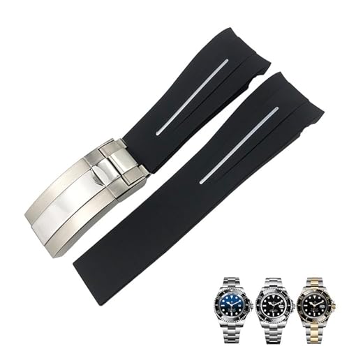 BDPRZGHGL 21mm Silicon Gummi -W -Band -Austausch für 126660 Blue Black Diving Sportsgurt -Werkzeuge von BDPRZGHGL