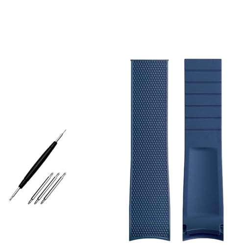 BDPRZGHGL Gebogenes Ende Gummi mit Gurt 21mm Lebband für die Eroberung L37813567 L37813787 L3.781/782 WES Band Armswes Band von BDPRZGHGL