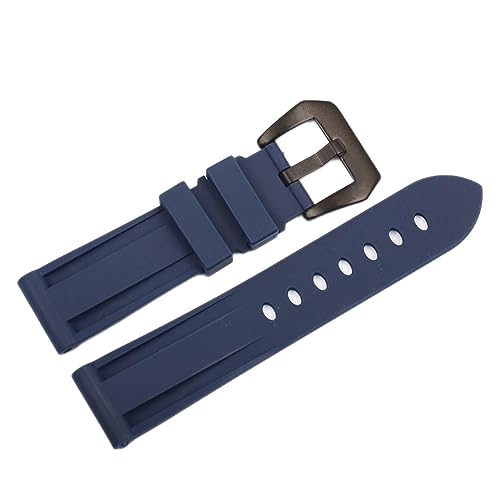 BDPRZGHGL Herren 22mm 24 mm 26mm Gummi waaterdicht w Silicon W Gurt Utdoor Sport wasserdicht w Band fit für Pam von BDPRZGHGL