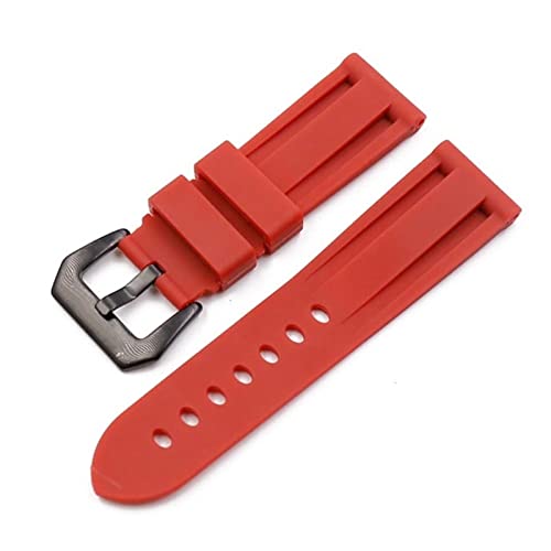 BDPRZGHGL Herren 22mm 24 mm 26mm Gummi waaterdicht w Silicon W Gurt Utdoor Sport wasserdicht w Band fit für Pam von BDPRZGHGL