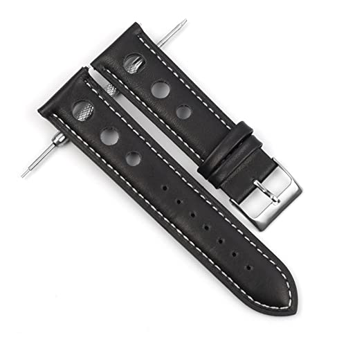 BDPRZGHGL Leder W Bandgurte 18mm 20 mm 22 mm 24 mm schwarze braune Kaffeebbande für Männer W Accessoires von BDPRZGHGL