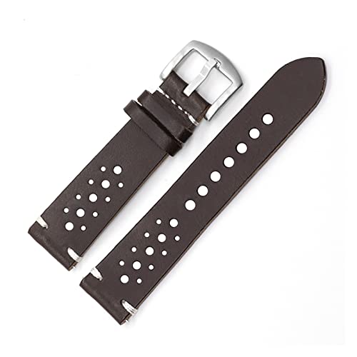 BDPRZGHGL Leder w Band schwarz brauner Kaffeefarbe Rallye W Riemen Ersatzwetten 18mm 20mm 22 mm von BDPRZGHGL