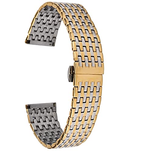 BDPRZGHGL Metal Watch atmungsable Edelstahl Austauschbarer Schnellfreisetz von BDPRZGHGL