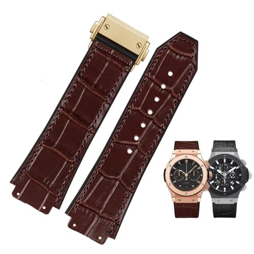 BDPRZGHGL Neues echtes Kuhledergummi Gummi Braun Black W Band 26 * 19mm für Gurtwetten -Edelstahlschnalle BDPRZGHGL Neues echtes Kuhledergummi Gummi Braun Black W Band 26 * 19mm für Gurtwetten -Edelstahlschnalle von BDPRZGHGL