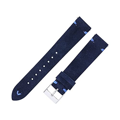 BDPRZGHGL W Straps 18mm 20 mm Handgenähte Beige grüne blaue Leder -W -Bänder für Mann Frau Schnellveröffentlichung w von BDPRZGHGL