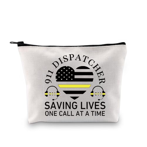 BDPWSS 911 Dispatcher Geschenke für Frauen, Dispatcher Wertschätzungsgeschenke 911 Operator Geschenke EMT Notfalldispatcher Make-up-Tasche, One Call 911 Tasche, modisch von BDPWSS
