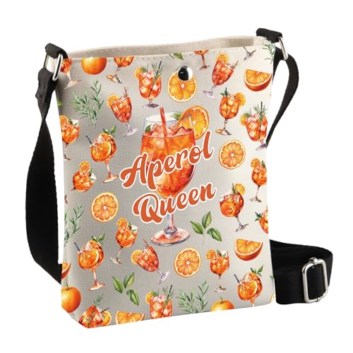 BDPWSS Aperol Spritz Geschenk Aperol Spritz Sommer Drink Cocktail Crossbody Geldbörse Aperol Queen Geschenk Cocktail Party Supplies, Aperol Queen Cbag von BDPWSS