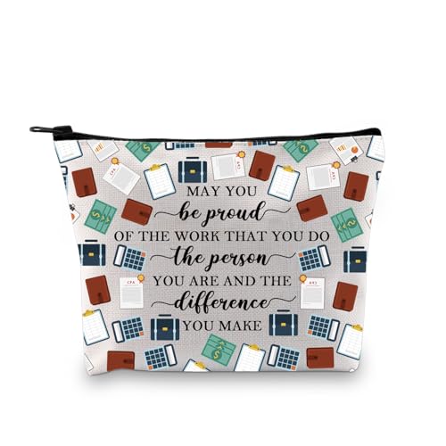 BDPWSS Buchhalter-Geschenk, CPA-Buchhaltungsgeschenk, Aufschrift "May You Be Proud Of The Work You Do", lustiges Buchhalter-Make-up-Tasche, Buchhaltungsgeschenk, Be proud Account Tasche, modisch von BDPWSS