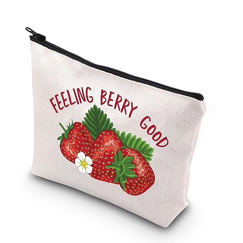 BDPWSS Erdbeer-Make-up-Tasche, Erdbeer-Liebhaber, Geschenk für Frauen, Beere, gutes Erdbeer-Thema, Geschenk, süßes Erdbeer-Geschenk, Berry Good, Wasserdicht von BDPWSS