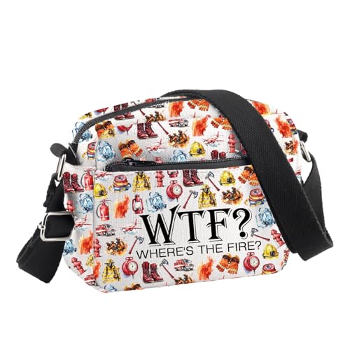 BDPWSS Firefighter Crossbody Bag Feuerwehrmann Geschenk WTF Where's the Fire Geschenk Fire Hero Geschenk Fire Academy Graduation Geschenk, Wtf Cb von BDPWSS