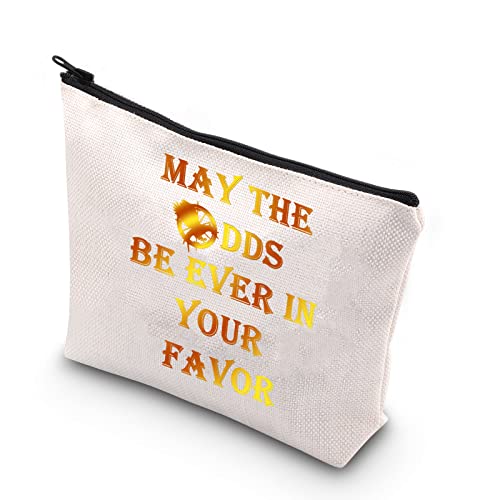 BDPWSS Hunger Movie inspiriertes Geschenk May The Odds Be Ever In Your Favor Make-up-Tasche für Frauen, Freunde, Buch, Nerd, Geschenk, Seien Sie immer in Gunst, Wasserdicht von BDPWSS