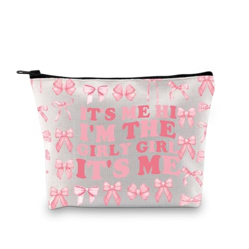 BDPWSS Kokettschleife Geschenk rosa Schleife ästhetisches Geschenk Kokette Band Geschenk trendiges ästhetisches Geschenk für Frauen Feministische Make-up-Tasche, Me Ggirly Tasche, modisch von BDPWSS