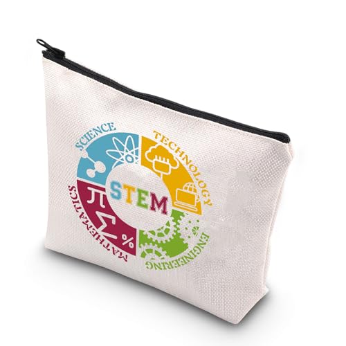 BDPWSS Make-up-Tasche für Lehrer, Wissenschaft, Technologie, Technik, Mathematik, für Stammspezialitäten, Crew-Geschenk, STEM Wissenschaft, Wasserdicht von BDPWSS